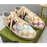 Gucci maxi GG Canvas Espadrilles Multicolor with Web 2022