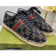 Gucci maxi GG Canvas Espadrilles Black with Web 2022