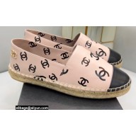 Chanel Printed Lambskin Espadrilles G38628 Light Pink 2022