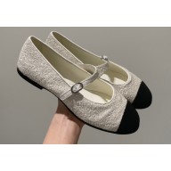 Chanel Ballerinas G38897 Glitter White 2022