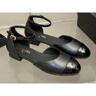 Chanel Lambskin Open Shoes G38959 Black 2022