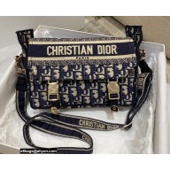 Dior Blue Oblique Embroidery Small Diorcamp Bag 2022