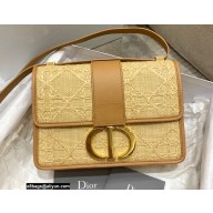 Dior 30 Montaigne Bag in Natural Cannage Raffia 2022
