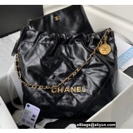 Chanel Shiny Calfskin CHANEL 22 Small Handbag AS3260 Black 2022