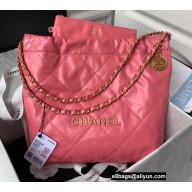 Chanel Shiny Calfskin CHANEL 22 Small Handbag AS3260 Pink 2022