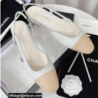 Chanel Heel 1.5cm Pattern Slingbacks G31319 Light Blue 2022