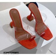 Amina Muaddi Heel 9.5cm Crystals Sami Sandals PVC 02 2022