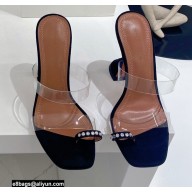 Amina Muaddi Heel 9.5cm Crystals Sami Sandals PVC 03 2022