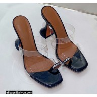 Amina Muaddi Heel 9.5cm Crystals Sami Sandals PVC 09 2022