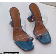 Amina Muaddi Heel 9.5cm Crystals Sami Sandals PVC 10 2022