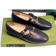Gucci Horsebit T-bar Leather Loafers Black 2022