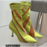 Jimmy Choo Heel 9cm JIMMY CHOO/MUGLER Sheer Spiral Stretch Fabric Sock Ankle Boots 03 2022