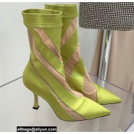 Jimmy Choo Heel 9cm JIMMY CHOO/MUGLER Sheer Spiral Stretch Fabric Sock Ankle Boots 04 2022