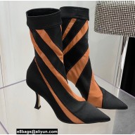 Jimmy Choo Heel 9cm JIMMY CHOO/MUGLER Sheer Spiral Stretch Fabric Sock Ankle Boots 05 2022