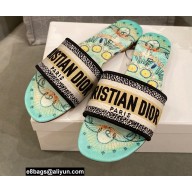 Dior Embroidered Cotton Dway Slides 04 2022