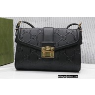 Gucci Medium GG Shoulder Bag 675778 leather Black