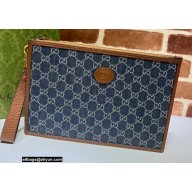 Gucci Pouch bag with Interlocking G 672953 GG Denim Blue