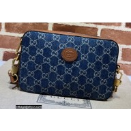 Gucci Shoulder bag with Interlocking G 699133 GG Denim Blue