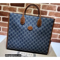 Gucci Medium tote bag with Interlocking G 674148 GG Denim Blue