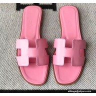Hermes Oran Flat Sandals in Swift Box Calfskin 72