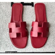 Hermes Oran Flat Sandals in Swift Box Calfskin 17