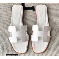 Hermes Oran Flat Sandals in Swift Box Calfskin 30