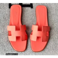 Hermes Oran Flat Sandals in Swift Box Calfskin 28