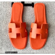 Hermes Oran Flat Sandals in Swift Box Calfskin 32