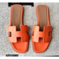 Hermes Oran Flat Sandals in Swift Box Calfskin 33