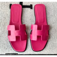 Hermes Oran Flat Sandals in Swift Box Calfskin 34