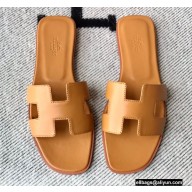 Hermes Oran Flat Sandals in Swift Box Calfskin 40