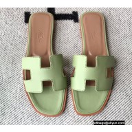 Hermes Oran Flat Sandals in Swift Box Calfskin 48