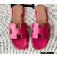 Hermes Oran Flat Sandals in Swift Box Calfskin 50