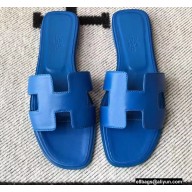 Hermes Oran Flat Sandals in Swift Box Calfskin 73