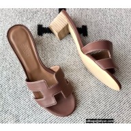 Hermes Heel 5cm Oasis Sandals in Swift Box Calfskin 23