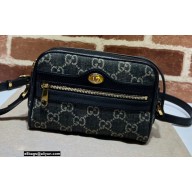 Gucci Ophidia GG Mini Bag 517350 Washed GG Denim Black