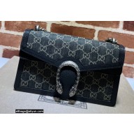 Gucci Dionysus Small Shoulder Bag 400249 Washed GG Denim Black