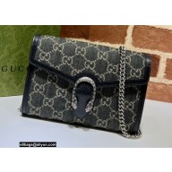 Gucci Dionysus Mini Chain Bag 401231 Washed GG Denim Black