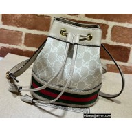 Gucci Ophidia Web mini bucket Bag 550620 GG Canvas Oatmeal
