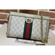 Gucci Ophidia Web Small Shoulder Bag 553877 GG Canvas Oatmeal