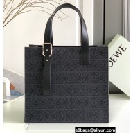 Loewe Buckle Tote Bag in Anagram jacquard and calfskin Black 2022