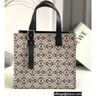 Loewe Buckle Tote Bag in Anagram jacquard and calfskin White 2022