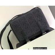Loewe XS Military messenger Bag in Anagram jacquard and calfskin Black 2022