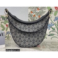Loewe Luna bag in Anagram jacquard and classic calfskin Black 2022