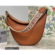 Loewe Luna bag in satin calfskin and jacquard Brown 2022