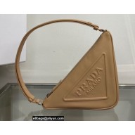Prada Triangle leather pouch Bag 1NQ043 Apricot 2022
