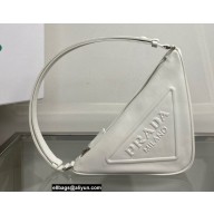 Prada Triangle leather pouch Bag 1NQ043 White 2022