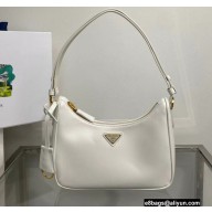 Prada Saffiano leather Mini Hobo Bag 1BC204 White 2022