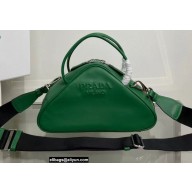 Prada Triangle leather Bag 1BB082 Green 2022
