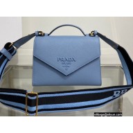 Prada Monochrome Saffiano leather shoulder Bag 1BD317 Blue 2022